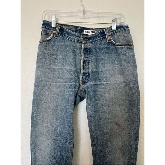 Re/Done Levi’s Mid Rise Skinny Indigo Jeans NWT - Picture 2 of 11
